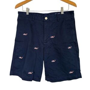 Vineyard Vines Club Short Embroidered American Flag Whale Logo Size 32
